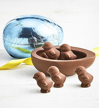 Art CoCo Foil Wrapped Chocolate Egg with Chicks